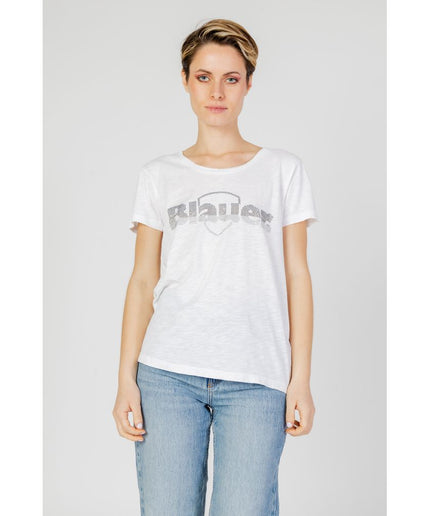 Blauer White Cotton Tops & T-Shirt