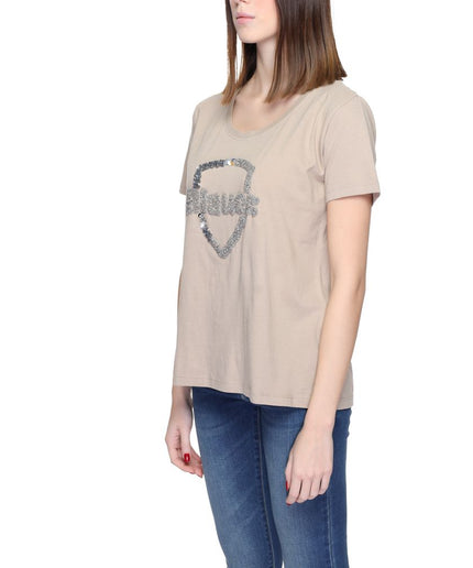 Blauer Beige Cotton Tops & T-Shirt