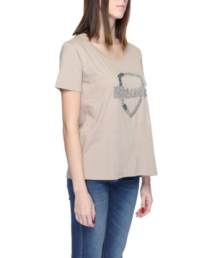 Blauer Beige Cotton Tops & T-Shirt