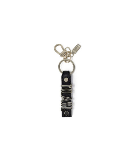 Alviero Martini Prima Classe Black Leather Keychain