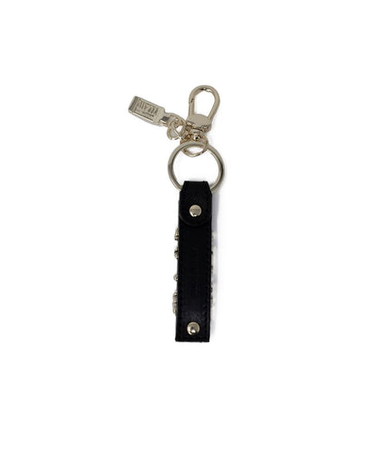 Alviero Martini Prima Classe Black Leather Keychain