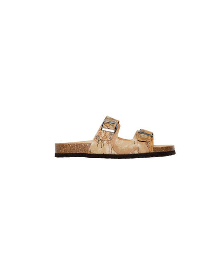 Alviero Martini Prima Classe Beige Textile Sandal