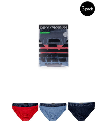 Emporio Armani Underwear Blue Cotton Underwear