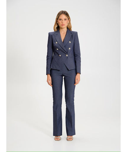 Rinascimento Blue Cotton Suits & Blazer