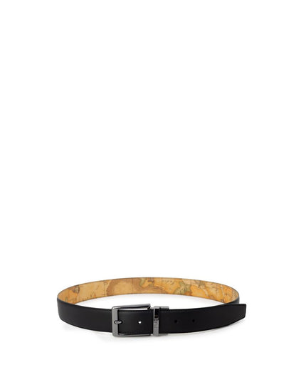 Alviero Martini Prima Classe Black Leather Belt