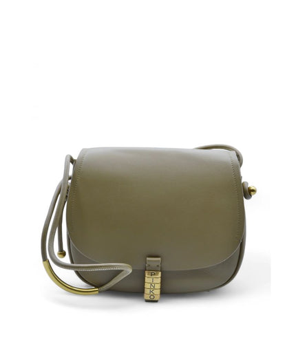 PINKO Green Leather Women Crossbody Bag