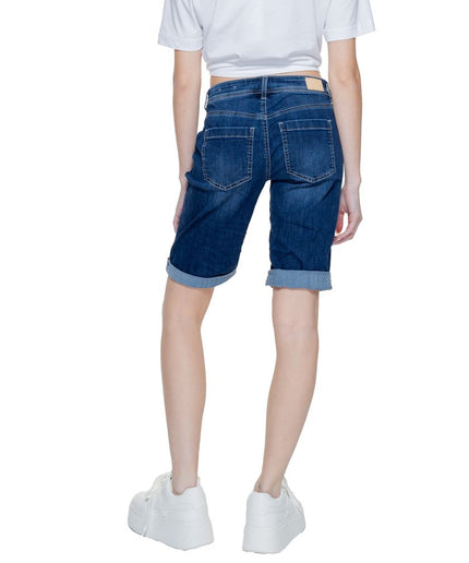 Street One Blue Cotton Short