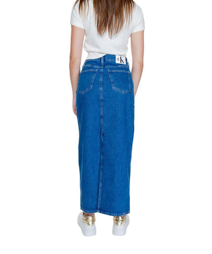 Calvin Klein Jeans Blue Cotton Skirt