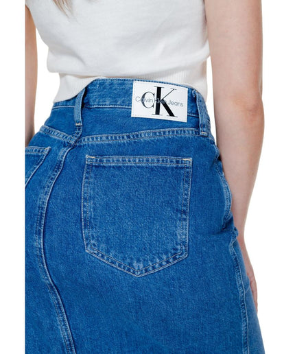 Calvin Klein Jeans Blue Cotton Skirt