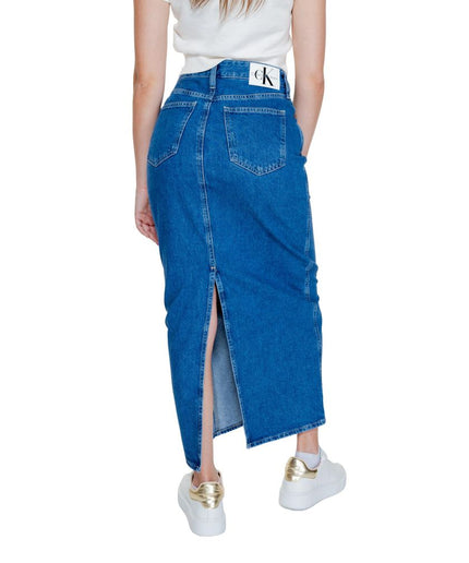 Calvin Klein Jeans Blue Cotton Skirt