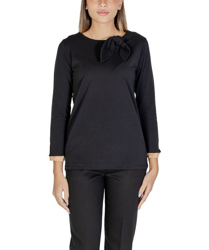 Alviero Martini Prima Classe Black Cotton Tops & T-Shirt