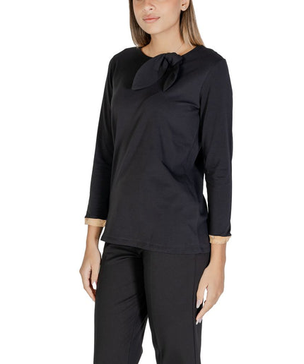 Alviero Martini Prima Classe Black Cotton Tops & T-Shirt