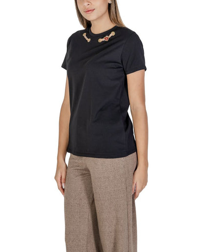 Alviero Martini Prima Classe Black Cotton Tops & T-Shirt