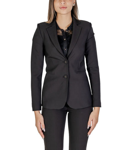 Sandro Ferrone Black Polyester Suits & Blazer