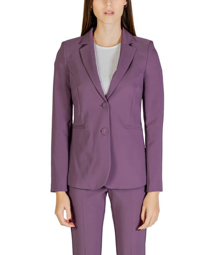 Sandro Ferrone Purple Polyester Suits & Blazer