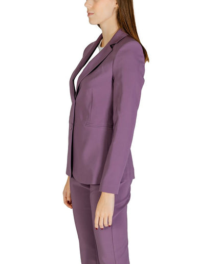 Sandro Ferrone Purple Polyester Suits & Blazer