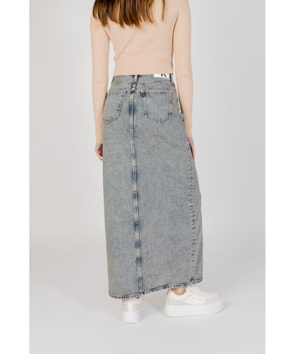 Calvin Klein Jeans Blue Cotton Skirt