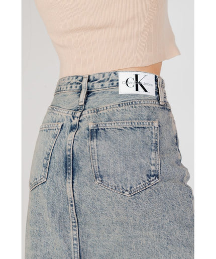 Calvin Klein Jeans Blue Cotton Skirt