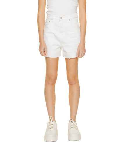 Tommy Hilfiger Jeans White Cotton Rigenerato Short