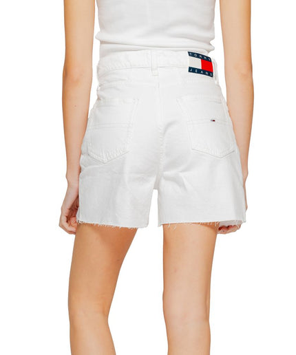 Tommy Hilfiger Jeans White Cotton Rigenerato Short