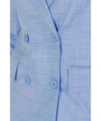 Sandro Ferrone Blue Viscose Suits & Blazer