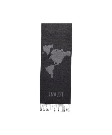 Alviero Martini Prima Classe Gray Polyacrylic Scarf