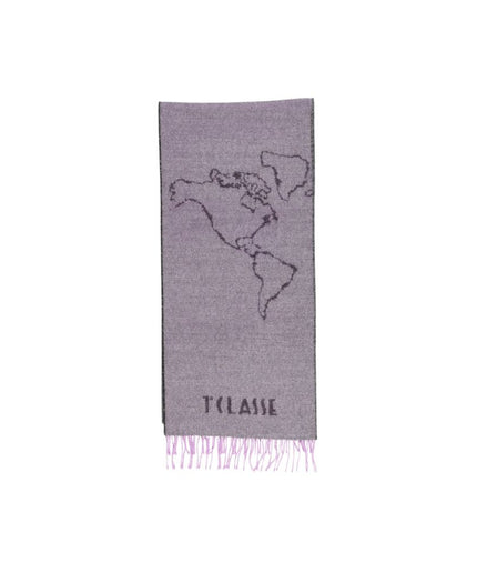 Alviero Martini Prima Classe Purple Polyacrylic Scarf