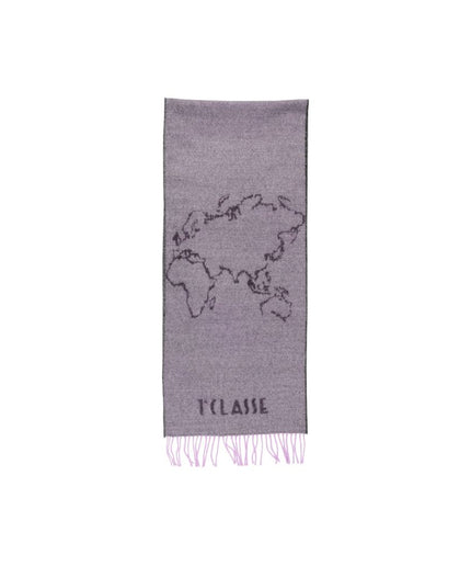 Alviero Martini Prima Classe Purple Polyacrylic Scarf