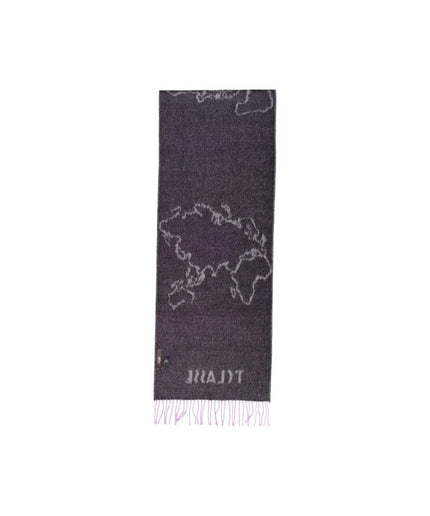 Alviero Martini Prima Classe Purple Polyacrylic Scarf