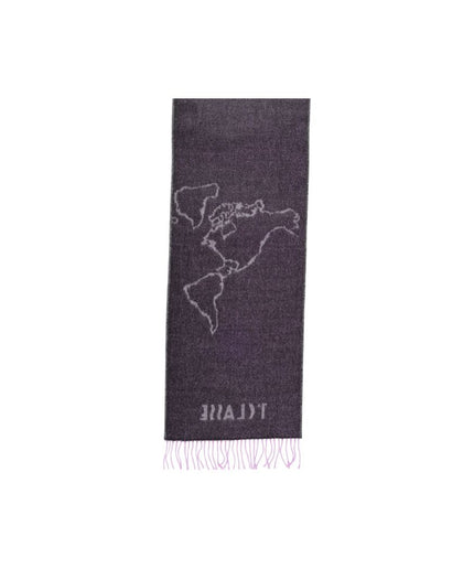 Alviero Martini Prima Classe Purple Polyacrylic Scarf