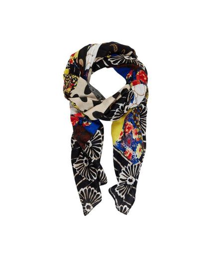 Desigual Blue Polyester Scarf