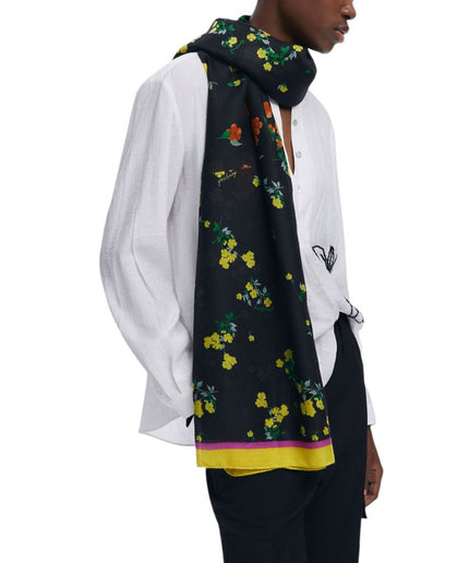 Desigual Black Polyester Scarf