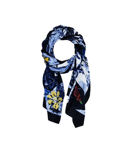 Desigual Blue Polyester Scarf