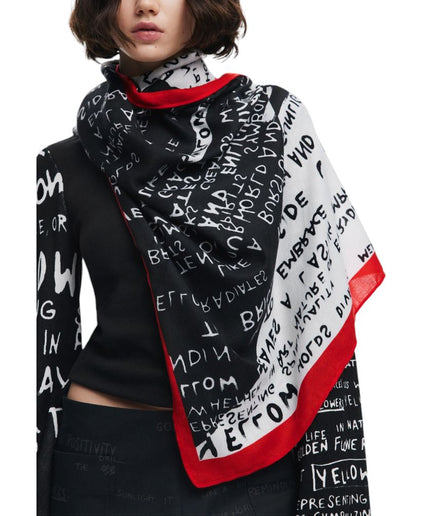 Desigual Black Polyester Scarf