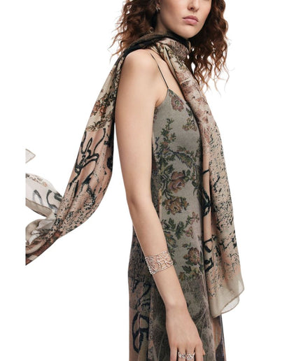 Desigual Beige Polyester Scarf