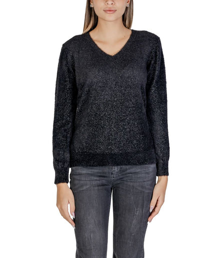 Sandro Ferrone Black Nylon Sweater