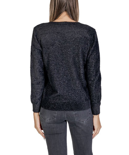 Sandro Ferrone Black Nylon Sweater