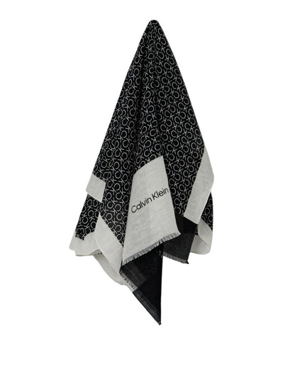 Calvin Klein Black Cotton Scarf