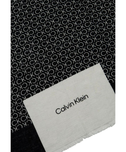 Calvin Klein Black Cotton Scarf