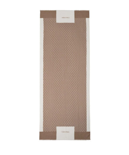 Calvin Klein Beige Cotton Scarf