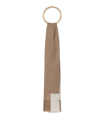 Calvin Klein Beige Cotton Scarf