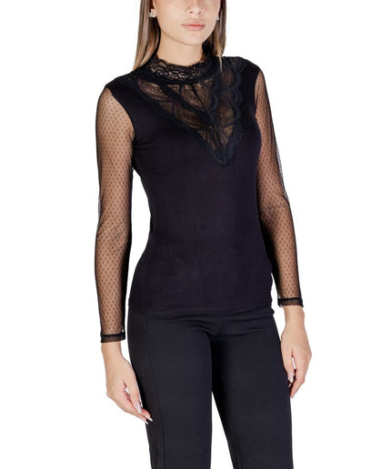 Morgan De Toi Black Viscose Tops & T-Shirt