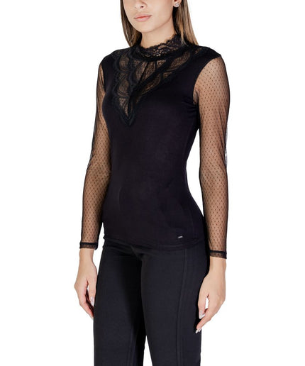 Morgan De Toi Black Viscose Tops & T-Shirt