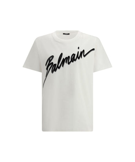 Balmain Letter Flock T-Shirt