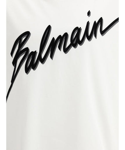 Balmain Letter Flock T-Shirt