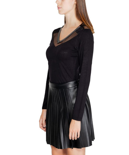 Morgan De Toi Black Viscose Tops & T-Shirt