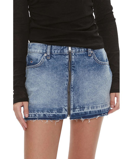 Tommy Hilfiger Jeans Blue Recycled Cotton Skirt