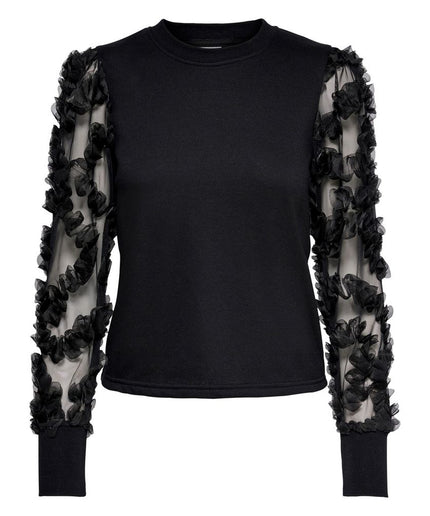 Jacqueline De Yong Black Cotton Sweater