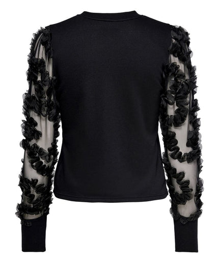 Jacqueline De Yong Black Cotton Sweater