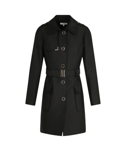 Morgan De Toi Black Polyester Jackets & Coat